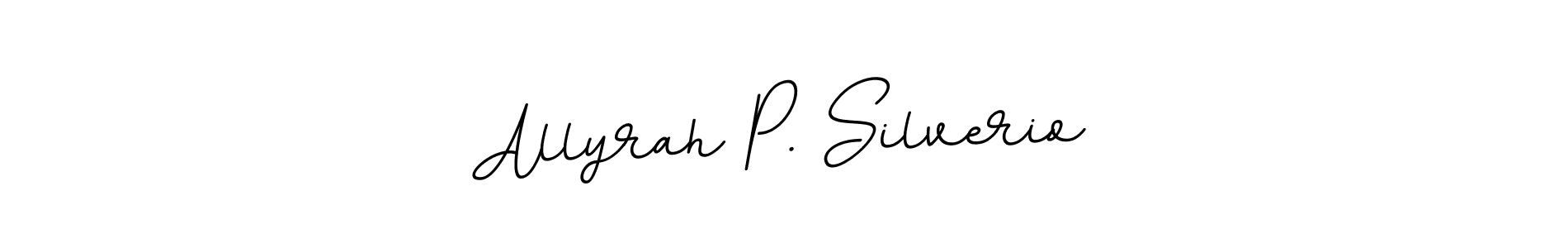 You should practise on your own different ways (BallpointsItalic-DORy9) to write your name (Allyrah P. Silverio) in signature. don't let someone else do it for you. Allyrah P. Silverio signature style 11 images and pictures png