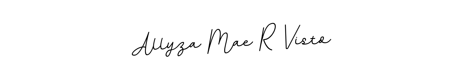 Create a beautiful signature design for name Allyza Mae R Visto. With this signature (BallpointsItalic-DORy9) fonts, you can make a handwritten signature for free. Allyza Mae R Visto signature style 11 images and pictures png