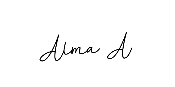 Alma A stylish signature style. Best Handwritten Sign (BallpointsItalic-DORy9) for my name. Handwritten Signature Collection Ideas for my name Alma A. Alma A signature style 11 images and pictures png