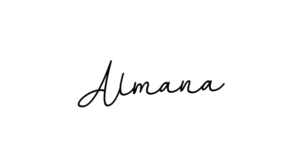 How to make Almana name signature. Use BallpointsItalic-DORy9 style for creating short signs online. This is the latest handwritten sign. Almana signature style 11 images and pictures png