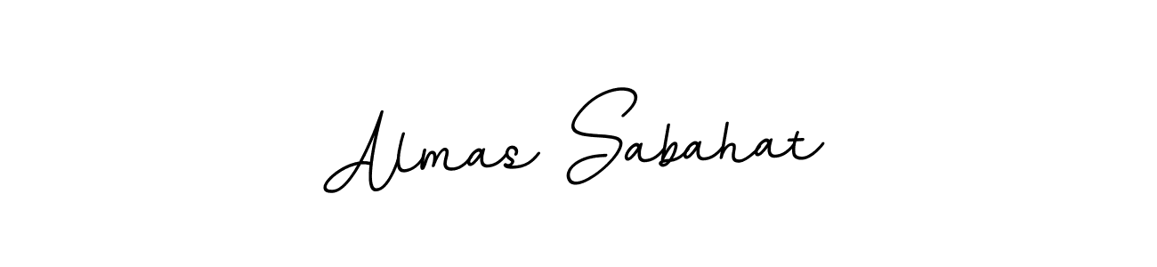 Design your own signature with our free online signature maker. With this signature software, you can create a handwritten (BallpointsItalic-DORy9) signature for name Almas Sabahat. Almas Sabahat signature style 11 images and pictures png