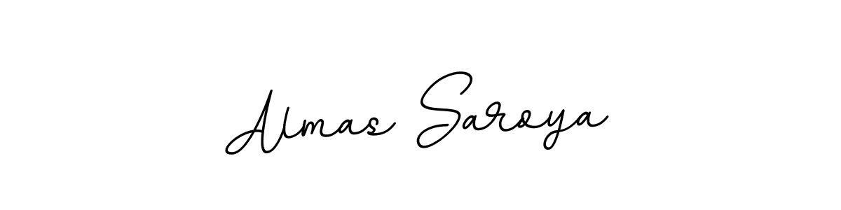 Design your own signature with our free online signature maker. With this signature software, you can create a handwritten (BallpointsItalic-DORy9) signature for name Almas Saroya. Almas Saroya signature style 11 images and pictures png