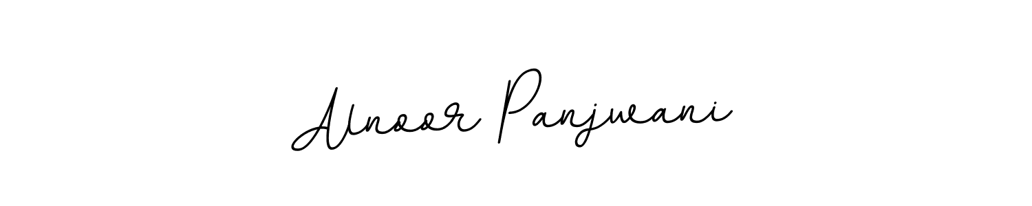 How to make Alnoor Panjwani name signature. Use BallpointsItalic-DORy9 style for creating short signs online. This is the latest handwritten sign. Alnoor Panjwani signature style 11 images and pictures png