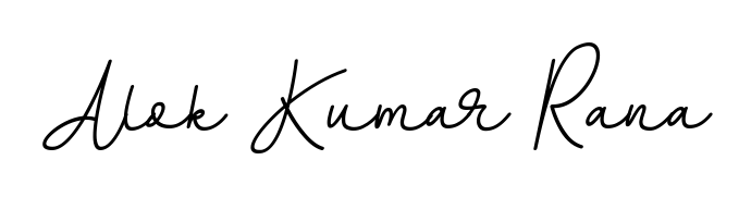 Express your personality with a custom Alok Kumar Rana signature crafted with BallpointsItalic-DORy9 typography. Free transparent PNG download available. Alok Kumar Rana signature style 11 images and pictures png