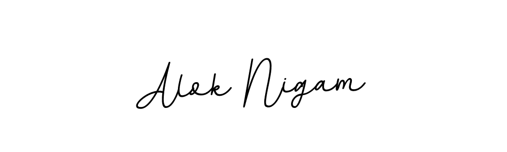 Alok Nigam stylish signature style. Best Handwritten Sign (BallpointsItalic-DORy9) for my name. Handwritten Signature Collection Ideas for my name Alok Nigam. Alok Nigam signature style 11 images and pictures png