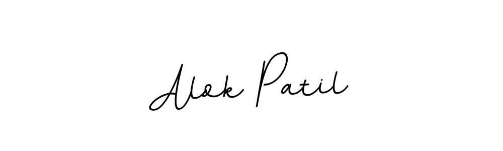 How to make Alok Patil name signature. Use BallpointsItalic-DORy9 style for creating short signs online. This is the latest handwritten sign. Alok Patil signature style 11 images and pictures png