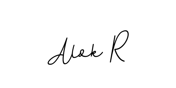 Make a beautiful signature design for name Alok R. With this signature (BallpointsItalic-DORy9) style, you can create a handwritten signature for free. Alok R signature style 11 images and pictures png