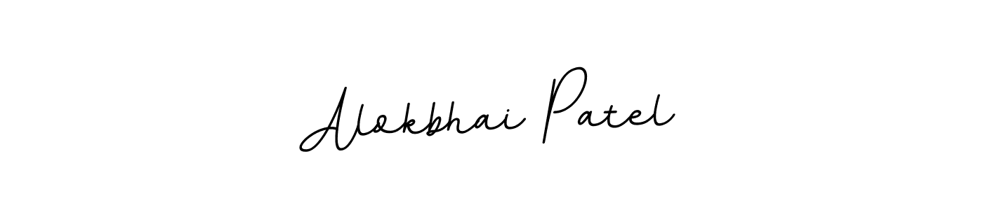 Make a beautiful signature design for name Alokbhai Patel. With this signature (BallpointsItalic-DORy9) style, you can create a handwritten signature for free. Alokbhai Patel signature style 11 images and pictures png