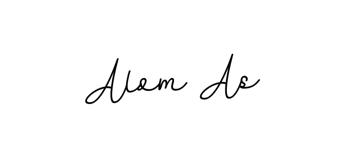 The best way (BallpointsItalic-DORy9) to make a short signature is to pick only two or three words in your name. The name Alom As include a total of six letters. For converting this name. Alom As signature style 11 images and pictures png
