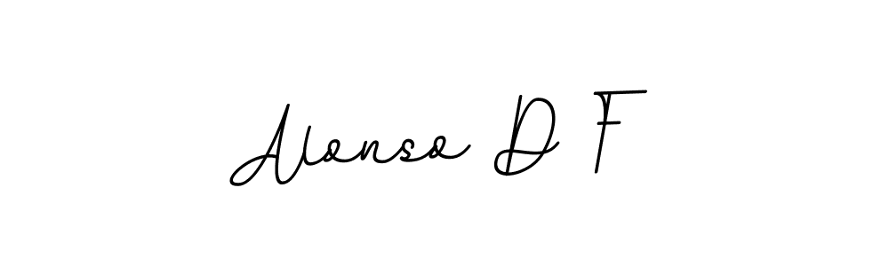 How to make Alonso D F name signature. Use BallpointsItalic-DORy9 style for creating short signs online. This is the latest handwritten sign. Alonso D F signature style 11 images and pictures png