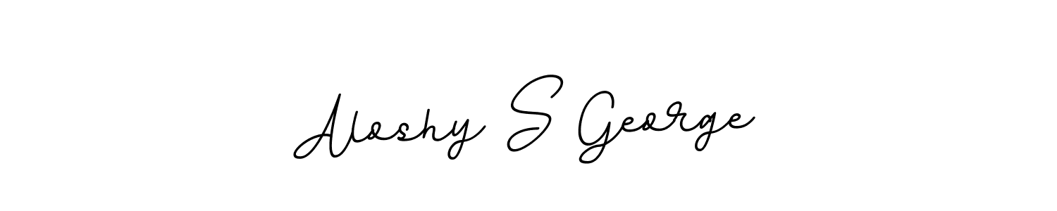 Aloshy S George stylish signature style. Best Handwritten Sign (BallpointsItalic-DORy9) for my name. Handwritten Signature Collection Ideas for my name Aloshy S George. Aloshy S George signature style 11 images and pictures png