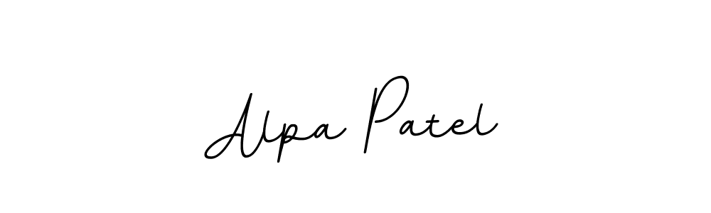 How to make Alpa Patel name signature. Use BallpointsItalic-DORy9 style for creating short signs online. This is the latest handwritten sign. Alpa Patel signature style 11 images and pictures png