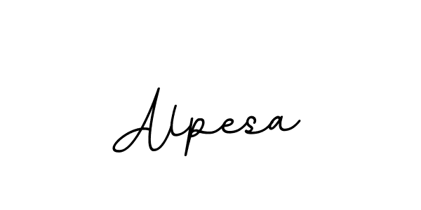 Use a signature maker to create a handwritten signature online. With this signature software, you can design (BallpointsItalic-DORy9) your own signature for name Alpesa. Alpesa signature style 11 images and pictures png