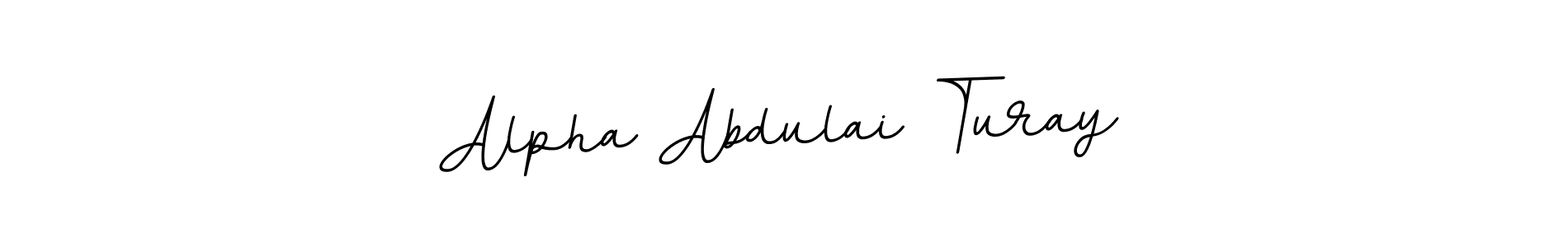 Use a signature maker to create a handwritten signature online. With this signature software, you can design (BallpointsItalic-DORy9) your own signature for name Alpha Abdulai Turay. Alpha Abdulai Turay signature style 11 images and pictures png