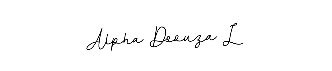 This is the best signature style for the Alpha Dsouza L name. Also you like these signature font (BallpointsItalic-DORy9). Mix name signature. Alpha Dsouza L signature style 11 images and pictures png