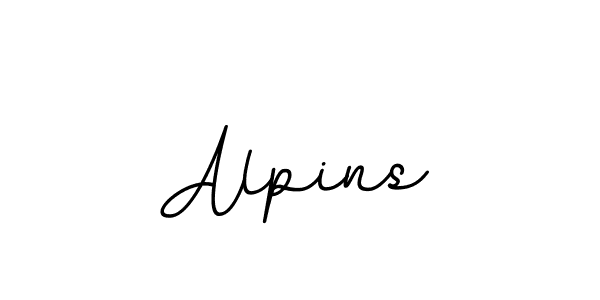 Design your own signature with our free online signature maker. With this signature software, you can create a handwritten (BallpointsItalic-DORy9) signature for name Alpins. Alpins signature style 11 images and pictures png