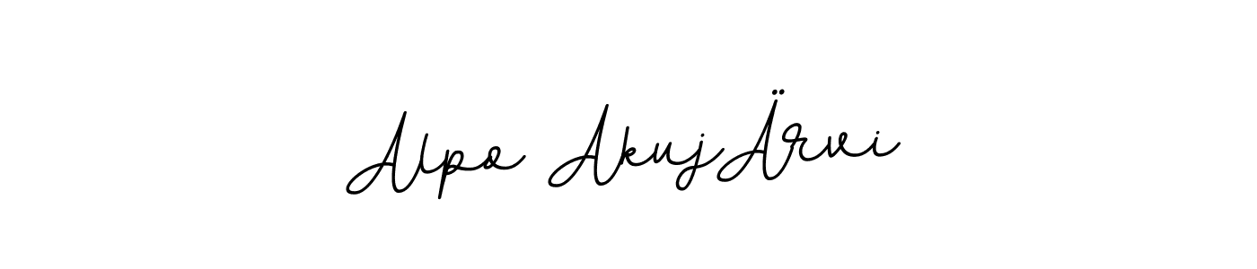 Design your own signature with our free online signature maker. With this signature software, you can create a handwritten (BallpointsItalic-DORy9) signature for name Alpo AkujÄrvi. Alpo AkujÄrvi signature style 11 images and pictures png