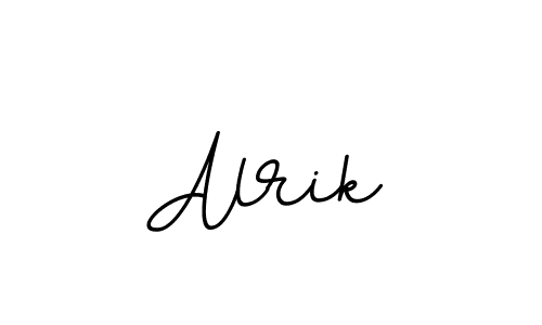How to make Alrik name signature. Use BallpointsItalic-DORy9 style for creating short signs online. This is the latest handwritten sign. Alrik signature style 11 images and pictures png