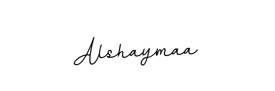 Design your own signature with our free online signature maker. With this signature software, you can create a handwritten (BallpointsItalic-DORy9) signature for name Alshaymaa. Alshaymaa signature style 11 images and pictures png