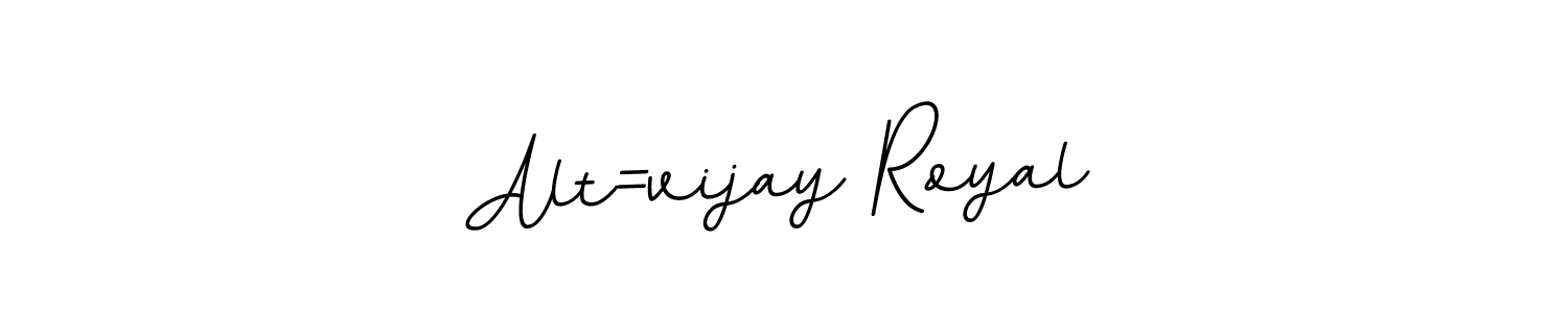 Design your own signature with our free online signature maker. With this signature software, you can create a handwritten (BallpointsItalic-DORy9) signature for name Alt=vijay Royal. Alt=vijay Royal signature style 11 images and pictures png