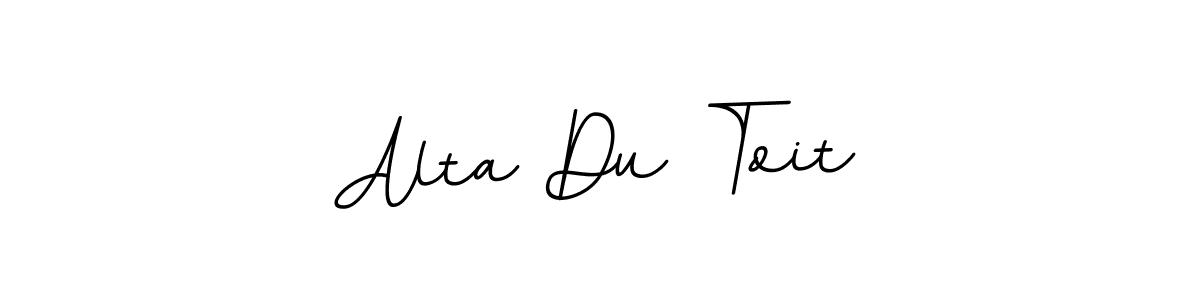 It looks lik you need a new signature style for name Alta Du Toit. Design unique handwritten (BallpointsItalic-DORy9) signature with our free signature maker in just a few clicks. Alta Du Toit signature style 11 images and pictures png