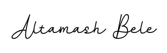 The BallpointsItalic-DORy9 font transforms the name Altamash Bele into an executive sign with sharp precision and distinguished character. Altamash Bele signature style 11 images and pictures png