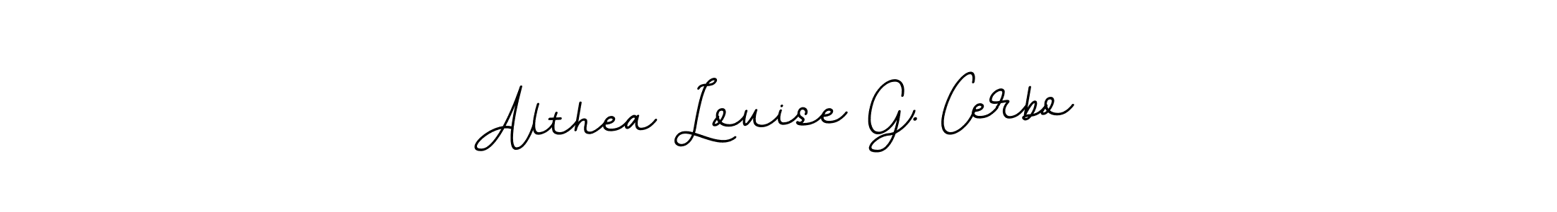 Althea Louise G. Cerbo stylish signature style. Best Handwritten Sign (BallpointsItalic-DORy9) for my name. Handwritten Signature Collection Ideas for my name Althea Louise G. Cerbo. Althea Louise G. Cerbo signature style 11 images and pictures png