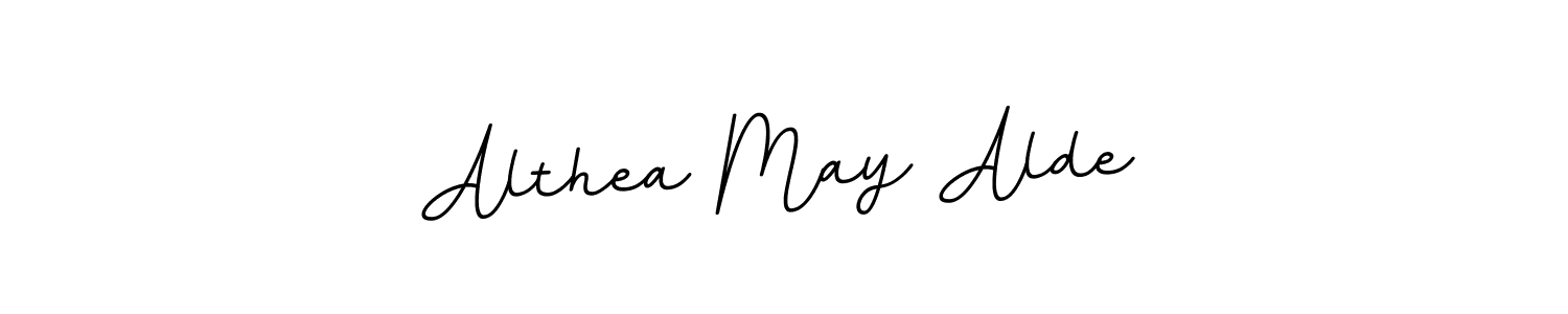 Use a signature maker to create a handwritten signature online. With this signature software, you can design (BallpointsItalic-DORy9) your own signature for name Althea May Alde. Althea May Alde signature style 11 images and pictures png