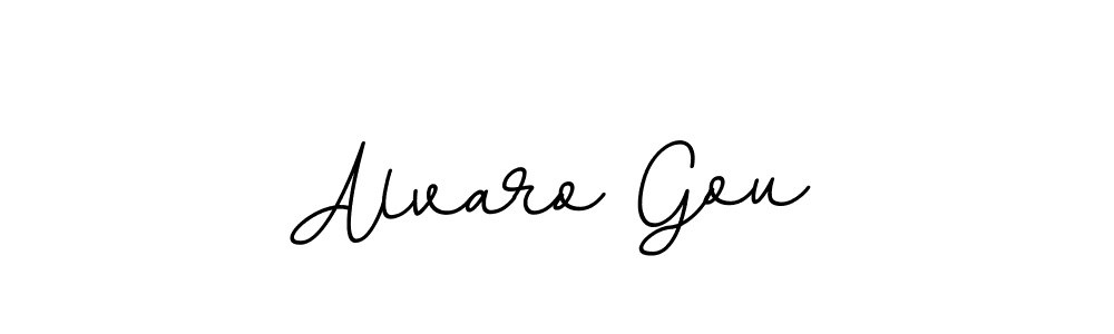 How to make Alvaro Gou name signature. Use BallpointsItalic-DORy9 style for creating short signs online. This is the latest handwritten sign. Alvaro Gou signature style 11 images and pictures png