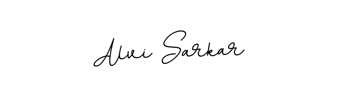 Use a signature maker to create a handwritten signature online. With this signature software, you can design (BallpointsItalic-DORy9) your own signature for name Alvi Sarkar. Alvi Sarkar signature style 11 images and pictures png
