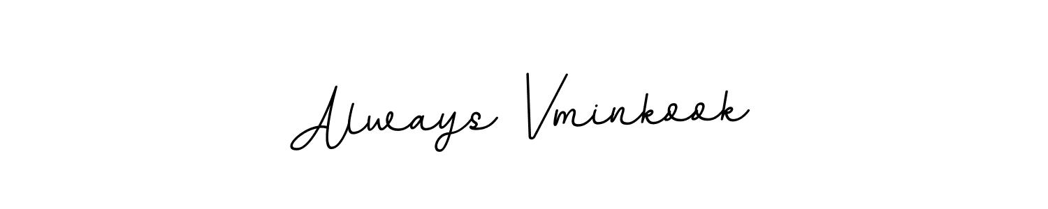 Design your own signature with our free online signature maker. With this signature software, you can create a handwritten (BallpointsItalic-DORy9) signature for name Always Vminkook. Always Vminkook signature style 11 images and pictures png