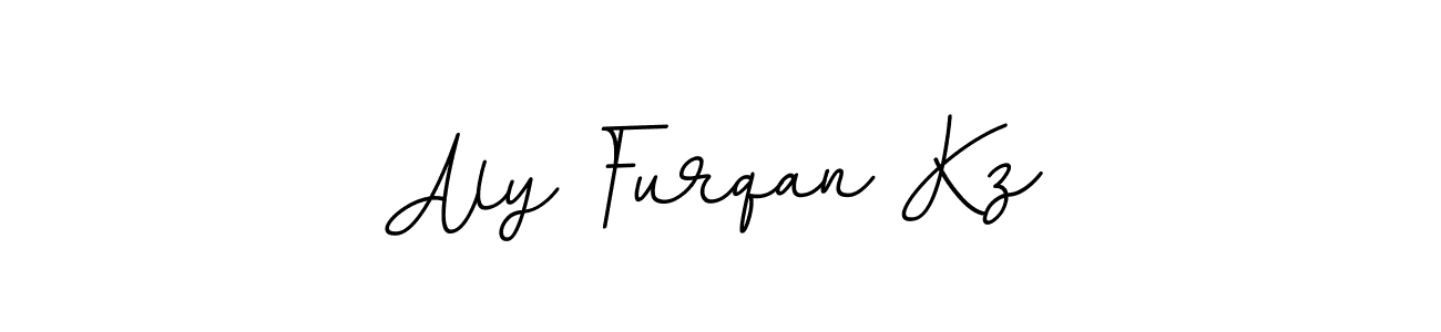 You should practise on your own different ways (BallpointsItalic-DORy9) to write your name (Aly Furqan Kz) in signature. don't let someone else do it for you. Aly Furqan Kz signature style 11 images and pictures png