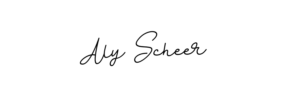 How to make Aly Scheer name signature. Use BallpointsItalic-DORy9 style for creating short signs online. This is the latest handwritten sign. Aly Scheer signature style 11 images and pictures png