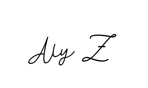 This is the best signature style for the Aly Z name. Also you like these signature font (BallpointsItalic-DORy9). Mix name signature. Aly Z signature style 11 images and pictures png