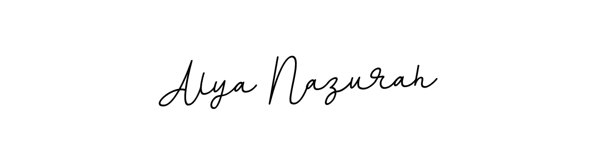 Make a beautiful signature design for name Alya Nazurah. With this signature (BallpointsItalic-DORy9) style, you can create a handwritten signature for free. Alya Nazurah signature style 11 images and pictures png