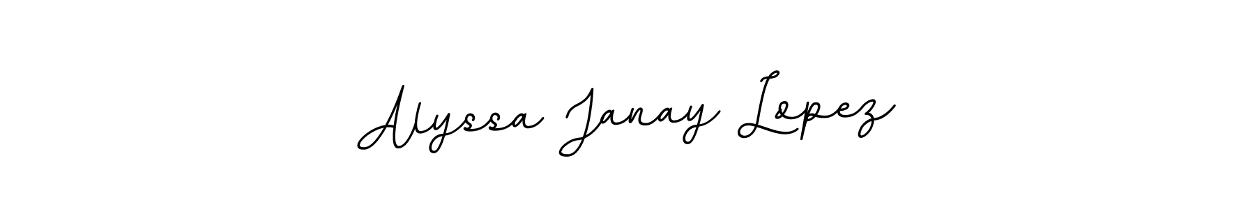 How to make Alyssa Janay Lopez name signature. Use BallpointsItalic-DORy9 style for creating short signs online. This is the latest handwritten sign. Alyssa Janay Lopez signature style 11 images and pictures png