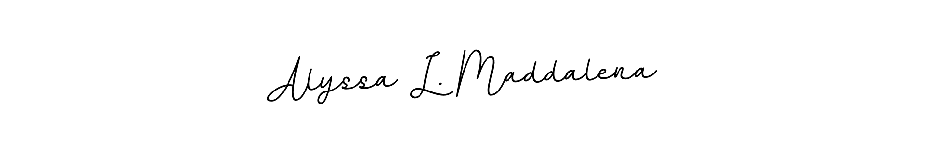 Make a beautiful signature design for name Alyssa L. Maddalena. With this signature (BallpointsItalic-DORy9) style, you can create a handwritten signature for free. Alyssa L. Maddalena signature style 11 images and pictures png