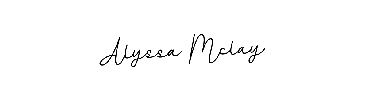 Design your own signature with our free online signature maker. With this signature software, you can create a handwritten (BallpointsItalic-DORy9) signature for name Alyssa Mclay. Alyssa Mclay signature style 11 images and pictures png