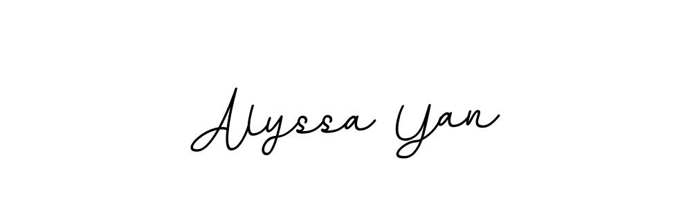 Make a beautiful signature design for name Alyssa Yan. With this signature (BallpointsItalic-DORy9) style, you can create a handwritten signature for free. Alyssa Yan signature style 11 images and pictures png