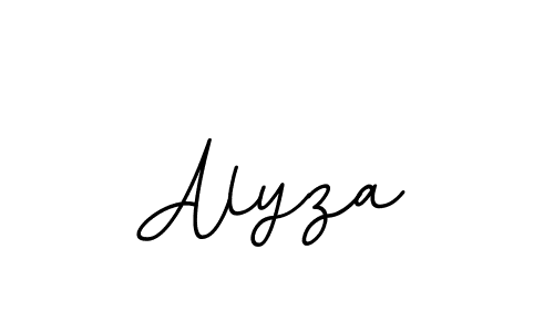 Design your own signature with our free online signature maker. With this signature software, you can create a handwritten (BallpointsItalic-DORy9) signature for name Alyza. Alyza signature style 11 images and pictures png