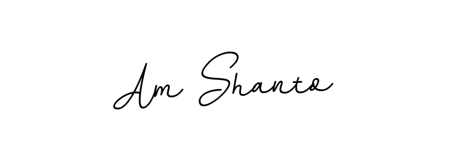 You should practise on your own different ways (BallpointsItalic-DORy9) to write your name (Am Shanto) in signature. don't let someone else do it for you. Am Shanto signature style 11 images and pictures png