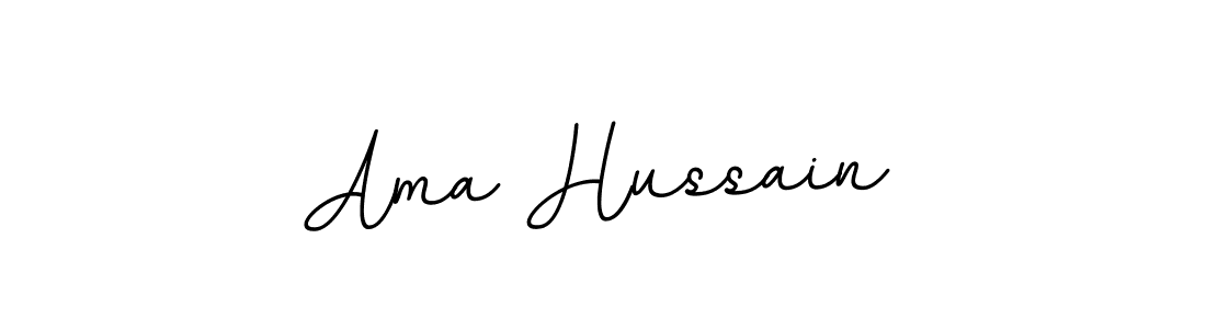 Make a beautiful signature design for name Ama Hussain. With this signature (BallpointsItalic-DORy9) style, you can create a handwritten signature for free. Ama Hussain signature style 11 images and pictures png