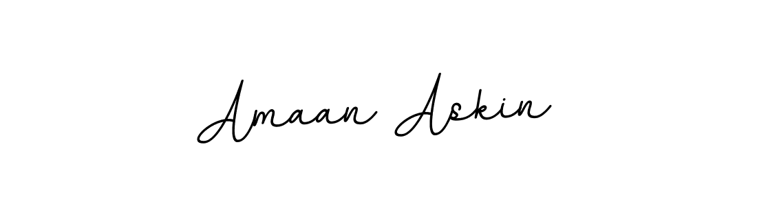 You should practise on your own different ways (BallpointsItalic-DORy9) to write your name (Amaan Askin) in signature. don't let someone else do it for you. Amaan Askin signature style 11 images and pictures png