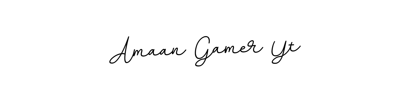 Amaan Gamer Yt stylish signature style. Best Handwritten Sign (BallpointsItalic-DORy9) for my name. Handwritten Signature Collection Ideas for my name Amaan Gamer Yt. Amaan Gamer Yt signature style 11 images and pictures png