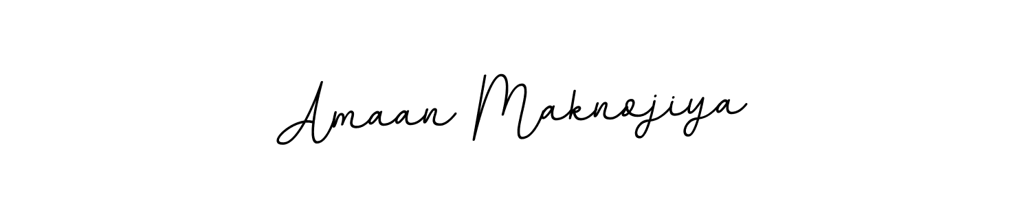 Create a beautiful signature design for name Amaan Maknojiya. With this signature (BallpointsItalic-DORy9) fonts, you can make a handwritten signature for free. Amaan Maknojiya signature style 11 images and pictures png