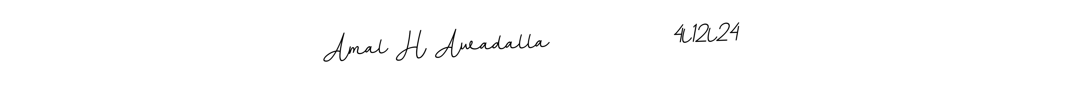 Make a beautiful signature design for name Amal H Awadalla            4l12l24. With this signature (BallpointsItalic-DORy9) style, you can create a handwritten signature for free. Amal H Awadalla            4l12l24 signature style 11 images and pictures png