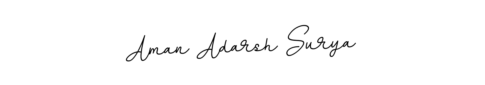 The best way (BallpointsItalic-DORy9) to make a short signature is to pick only two or three words in your name. The name Aman Adarsh Surya include a total of six letters. For converting this name. Aman Adarsh Surya signature style 11 images and pictures png