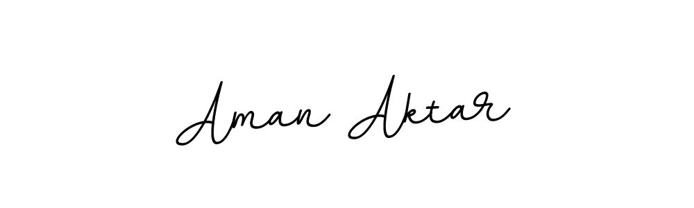 Use a signature maker to create a handwritten signature online. With this signature software, you can design (BallpointsItalic-DORy9) your own signature for name Aman Aktar. Aman Aktar signature style 11 images and pictures png