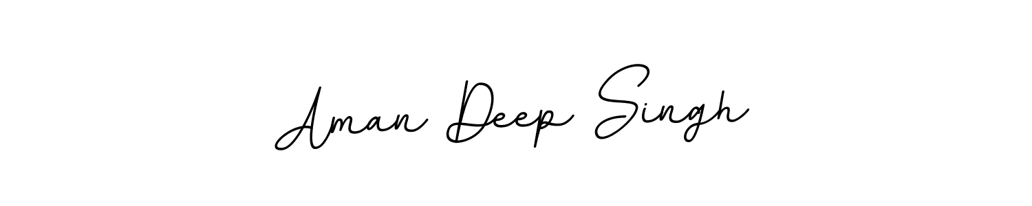 Use a signature maker to create a handwritten signature online. With this signature software, you can design (BallpointsItalic-DORy9) your own signature for name Aman Deep Singh. Aman Deep Singh signature style 11 images and pictures png