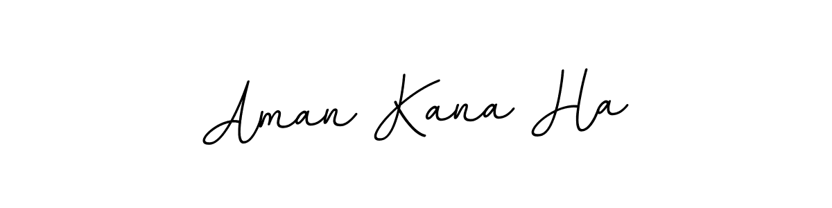 How to make Aman Kana Ha name signature. Use BallpointsItalic-DORy9 style for creating short signs online. This is the latest handwritten sign. Aman Kana Ha signature style 11 images and pictures png